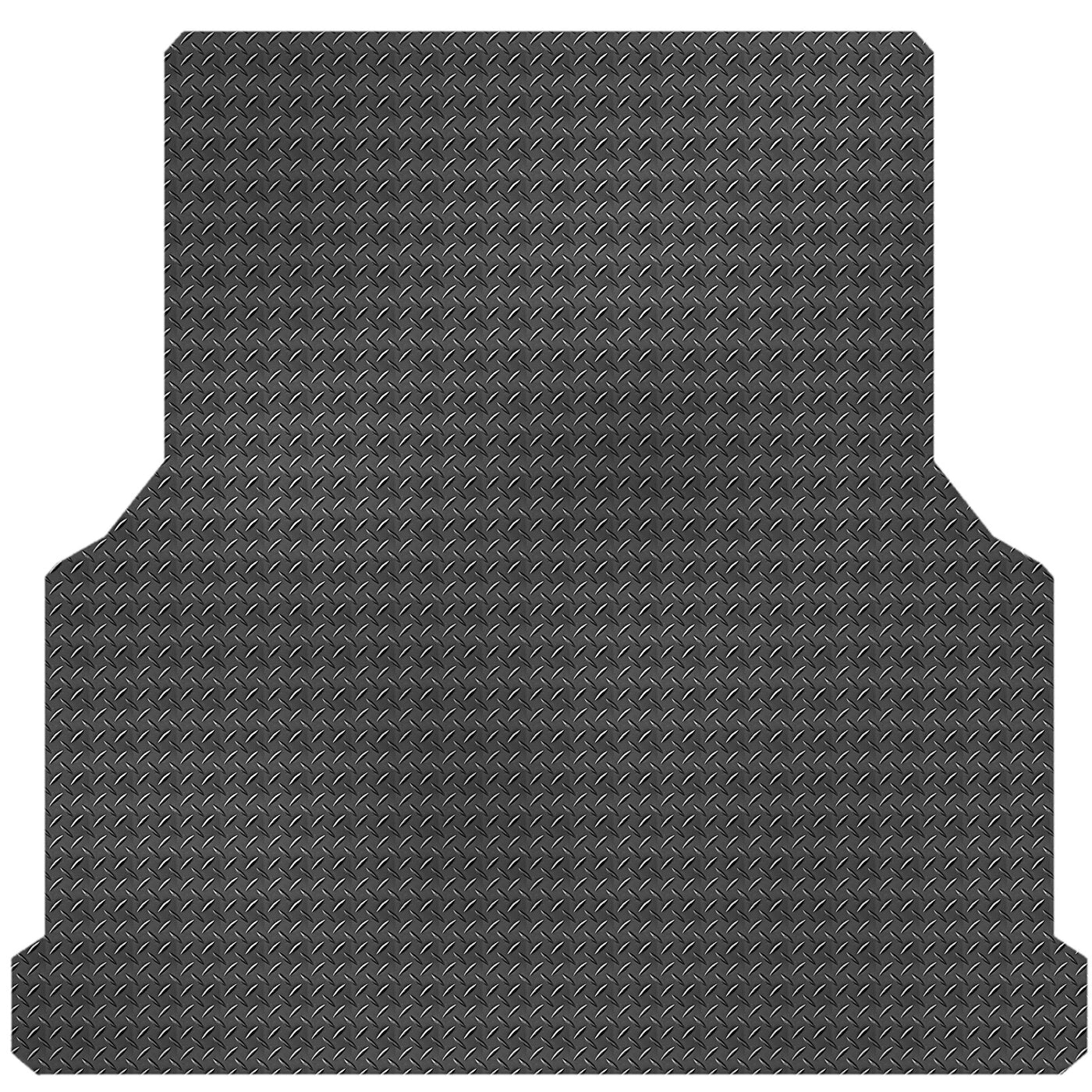 Checker Plate Rubber Ute Mat To Fit Holden Colorado RG Dual Cab Fitted with Factory Plastic Tub Liner (July 2012 to 2020)