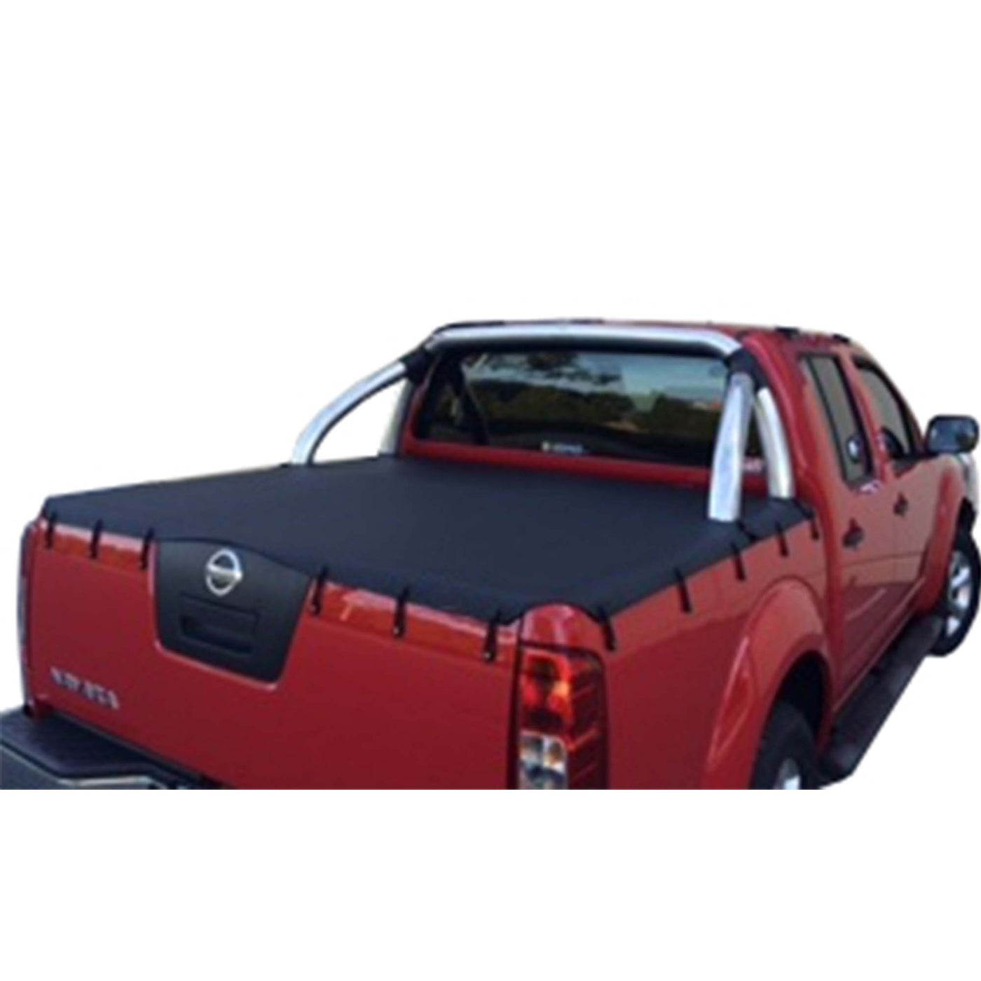 Aussie Tonneaus Bunji Loop Tonneau Cover To Fit Nissan Navara 4WD STX-ST D40/550 Dual Cab Fitted With Sports Bars (2006 to June 2015)