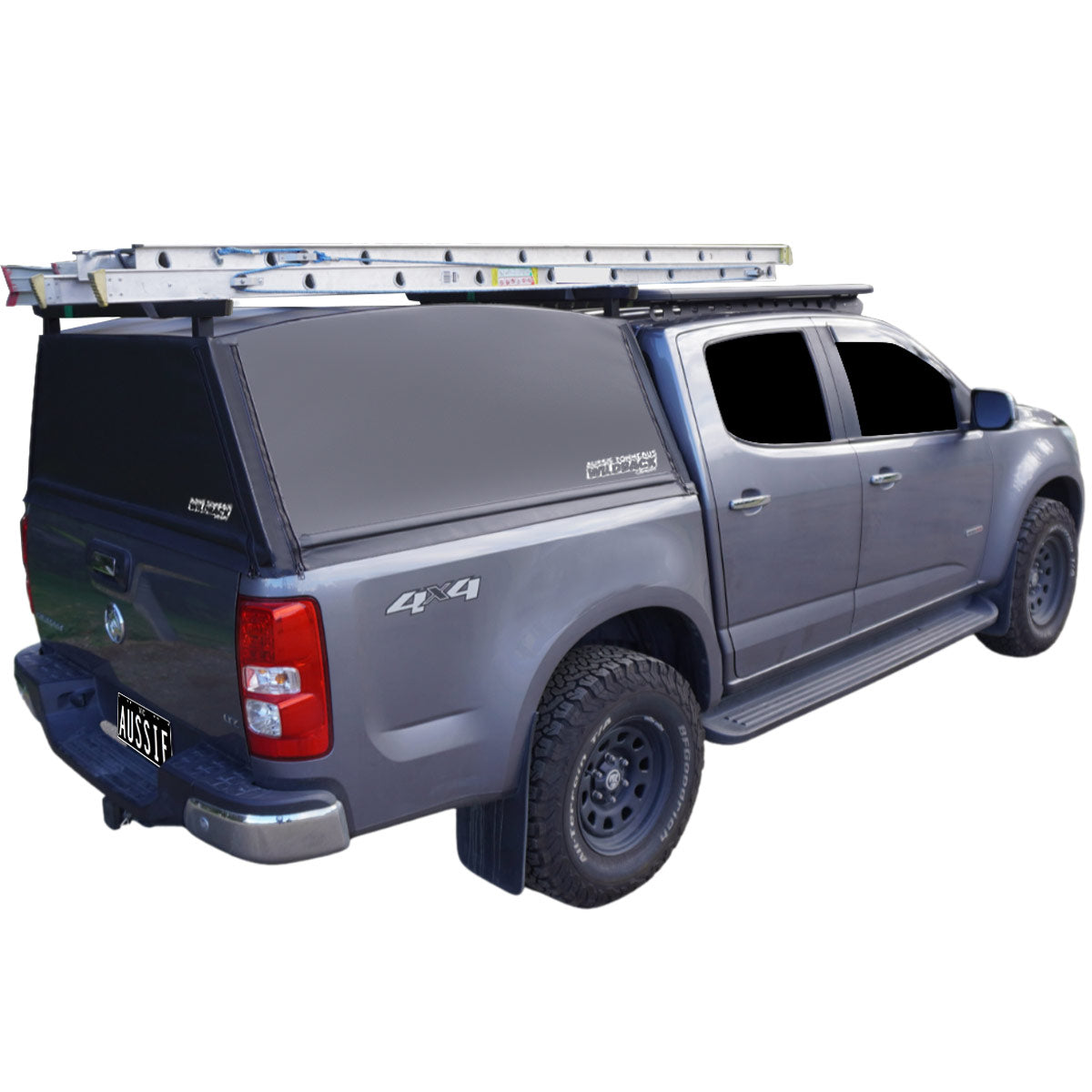 Aussie Tonneaus Wildback Soft Ute Canopy With Ladder Racks To Fit Holden Colorado Dual Cab (July 2012 to 2020)