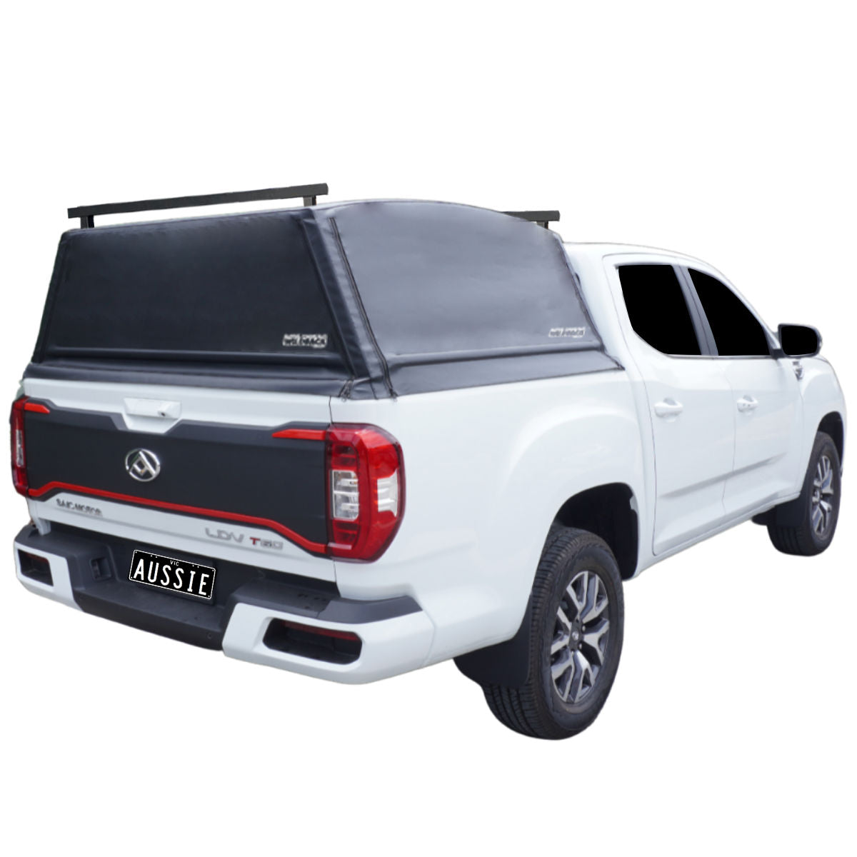 Aussie Tonneaus Wildback Soft Ute Canopy With Ladder Racks To Fit LDV T60 Dual Cab (2017 to Current)