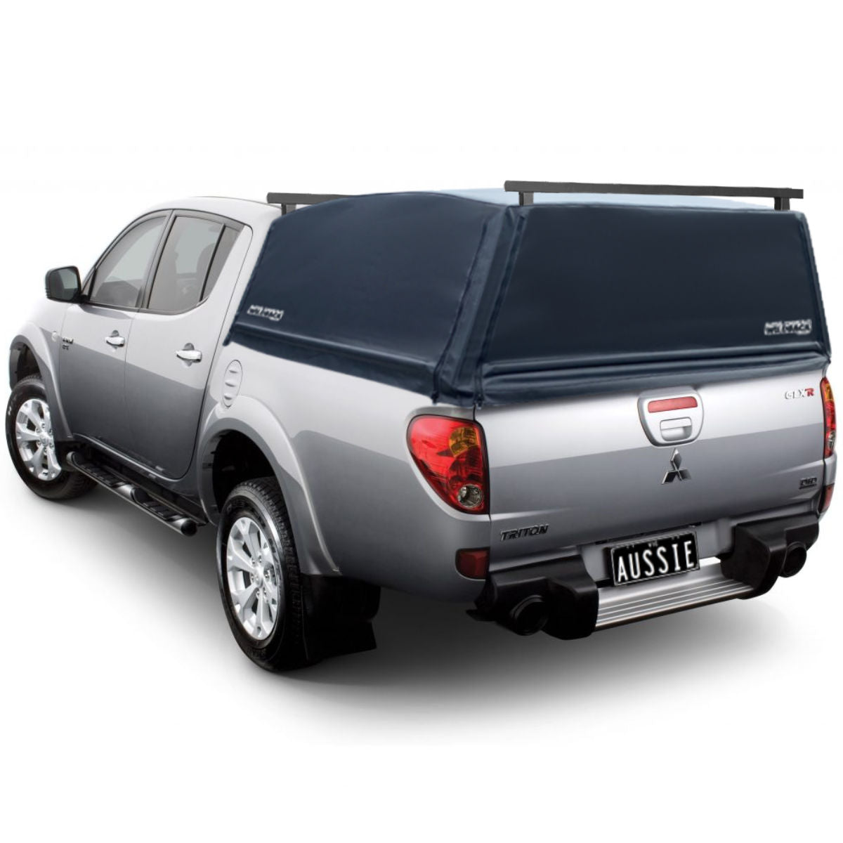 Aussie Tonneaus Wildback Soft Ute Canopy With Ladder Racks To Fit Mitsubishi Triton MN Dual Cab (October 2009 to June 2015)