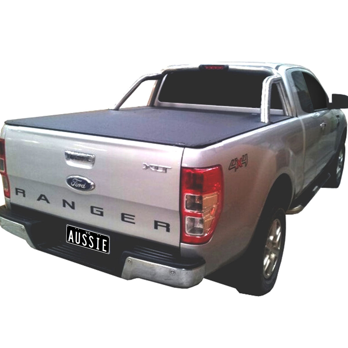 Aussie Tonneaus Clip On Tonneau Cover To Fit Ford Ranger PX Super Cab Fitted With Factory Sports Bars (November 2011 to Current)