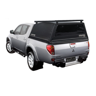 Wildback Soft Ute Canopy With Ladder Racks To Fit Mitsubishi Triton MN Dual Cab (October 2009 to June 2015) - Windows
