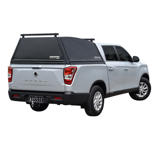 Wildback Soft Ute Canopy With Ladder Racks To Fit Ssangyong Musso LWB Dual Cab (2018 to Current)