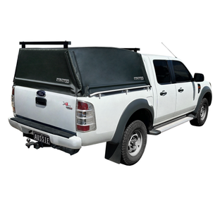 Wildback Soft Ute Canopy With Ladder Racks To Fit Ford Ranger PJ-PK Dual Cab With Tie Down Rails (2007 - October 2011)