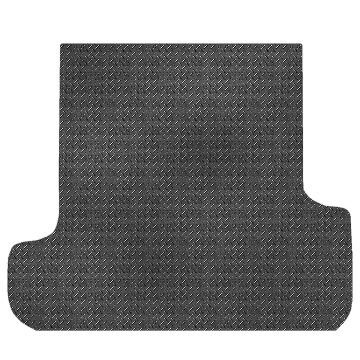 Checker Plate Rubber Ute Mat To Fit Ssangyong Musso Dual Cab SWB Fitted with Factory Plastic Tub Liner (2018 to Current)