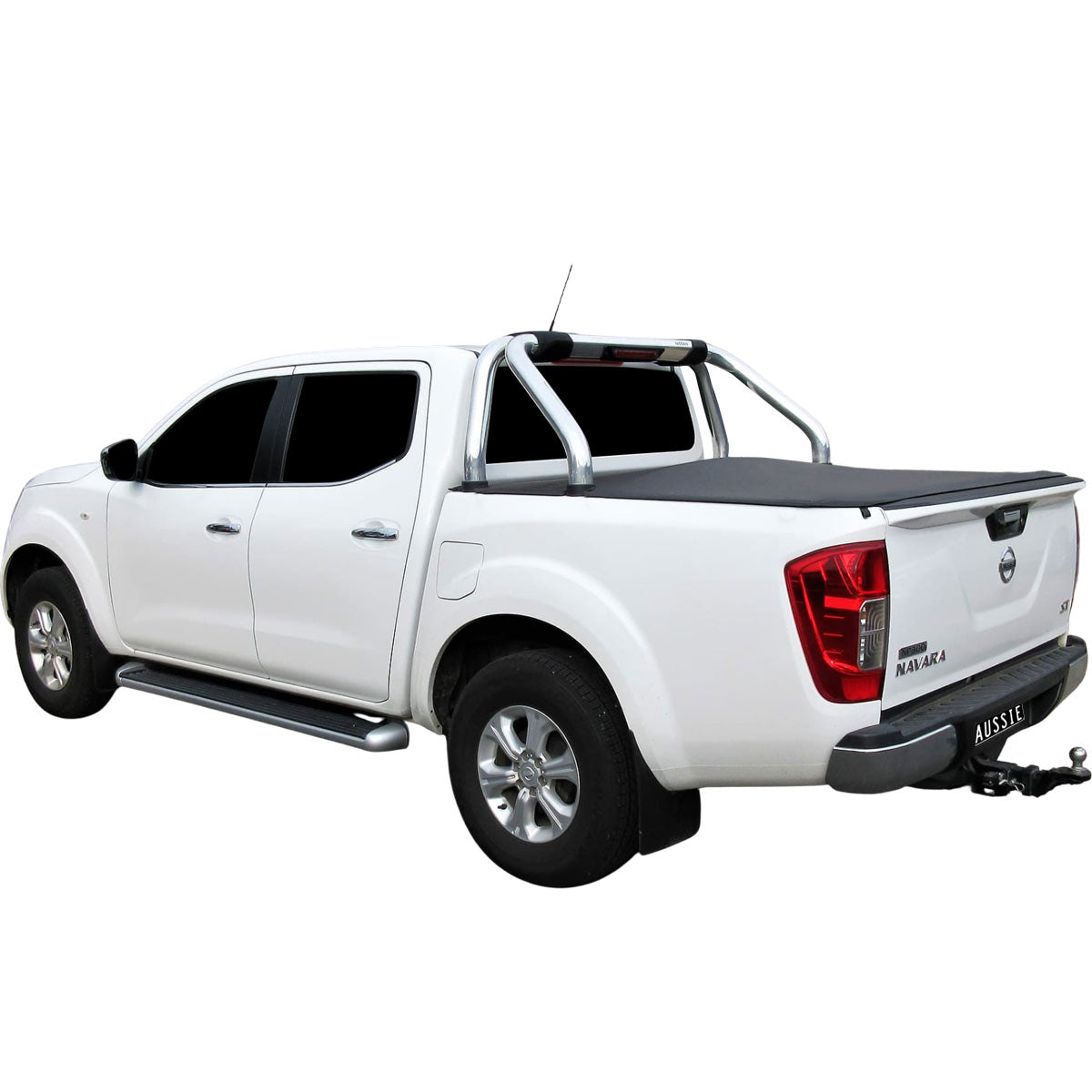 Aussie Tonneaus Clamp On Pro Drill-Less Tonneau Cover To Fit Nissan Navara NP300/D23 Dual Cab Fitted With Factory Sports Bars (July 2015 to February 2021) 