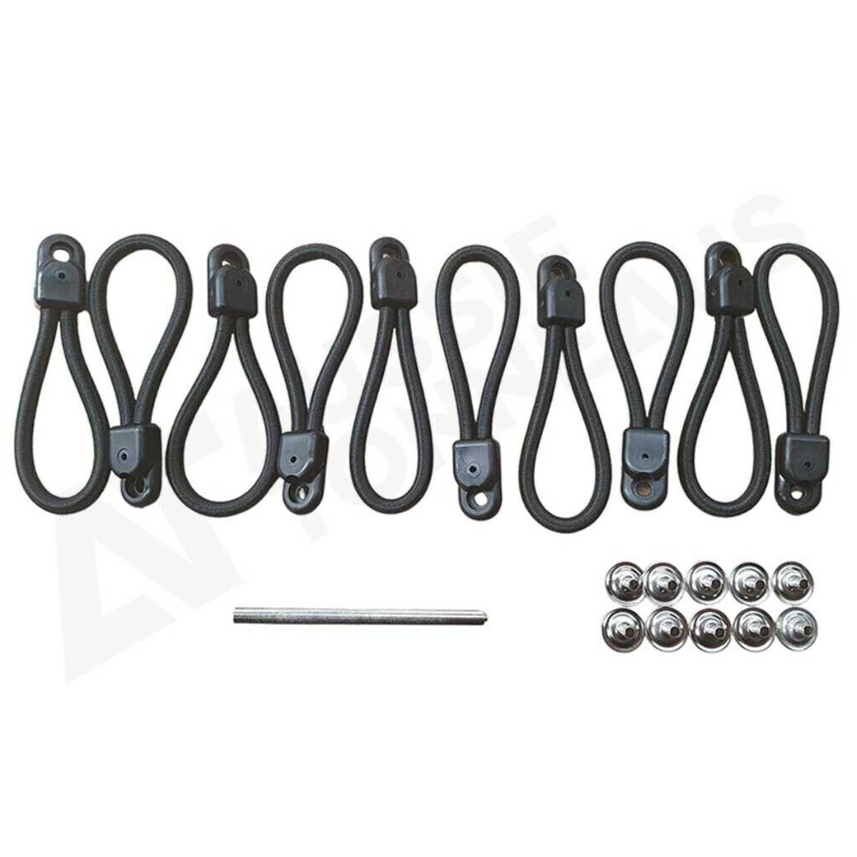 Aussie Tonneaus 90mm Standard Bunji Replacements (B170) - Pack of 10 Bungee loop Kit 