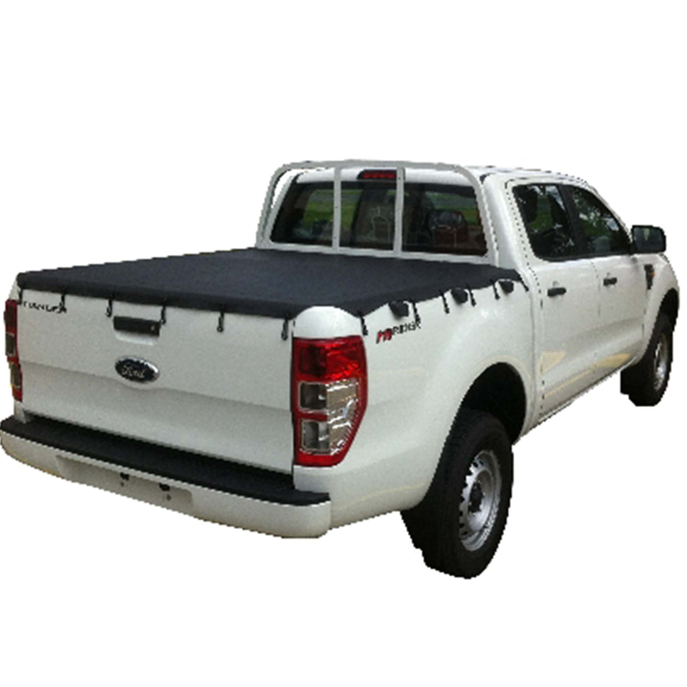 Aussie Tonneaus Bunji Loop Tonneau Cover To Fit Ford Ranger PX Dual Cab Fitted With Early Model Headboard (November 2011 to May 2013) 