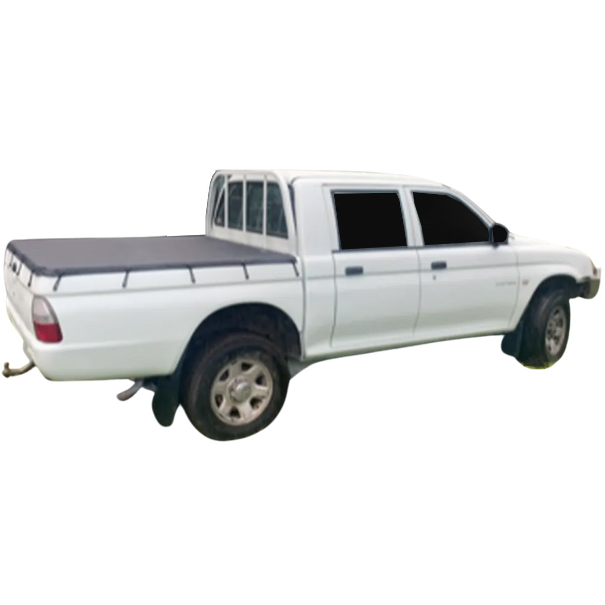 Aussie Tonneaus Bunji Loop Tonneau Cover To Fit Mitsubishi Triton MK Dual Cab Fitted With Headboard (1997 to July 2006) 