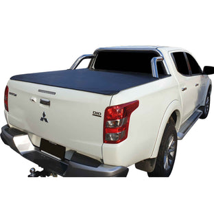 Aussie Tonneaus Clip On Tonneau Cover To Fit Mitsubishi Triton MQ/MR Dual Cab Fitted With Factory Sports Bars (July 2015 to Current) 
