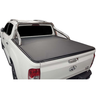 Aussie Tonneaus Clip On Tonneau Cover To Fit LDV T60 Dual Cab Fitted With Factory Sports Bars and Over Rail Liner (2017 to Current) 