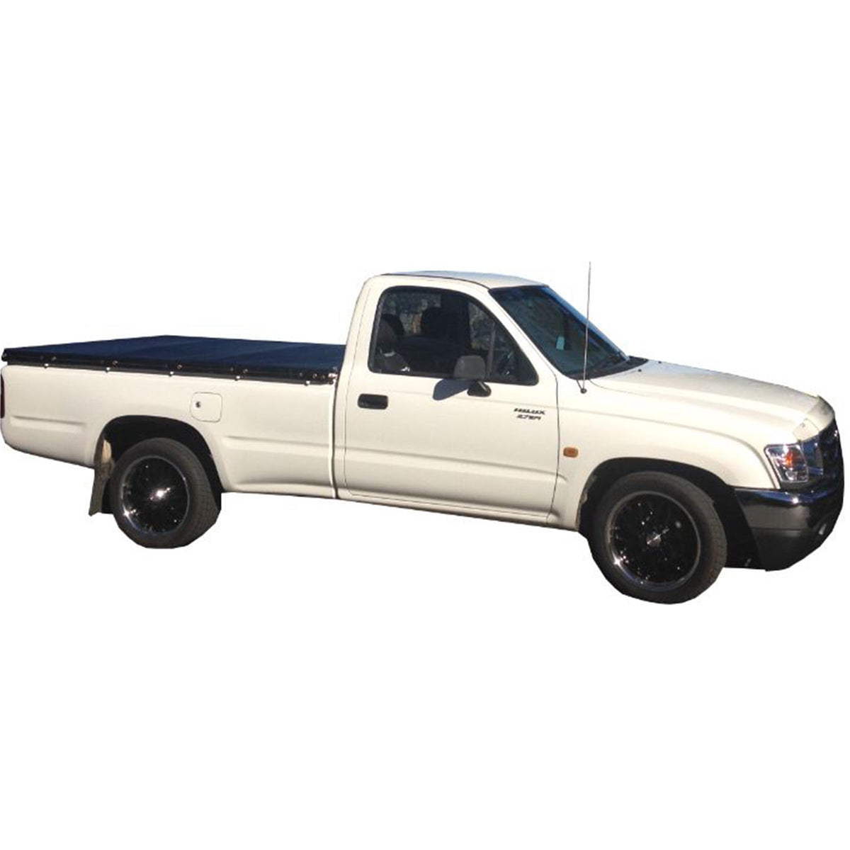Aussie Tonneaus Continuous Rope Tonneau Cover To Fit Toyota Hilux Single Cab Fitted With Factory Headboard (1989 to March 2005) 