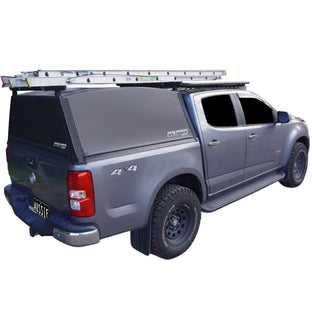 Aussie Tonneaus Wildback Soft Ute Canopy With Ladder Racks To Fit Holden Colorado Dual Cab (July 2012 to 2020) 