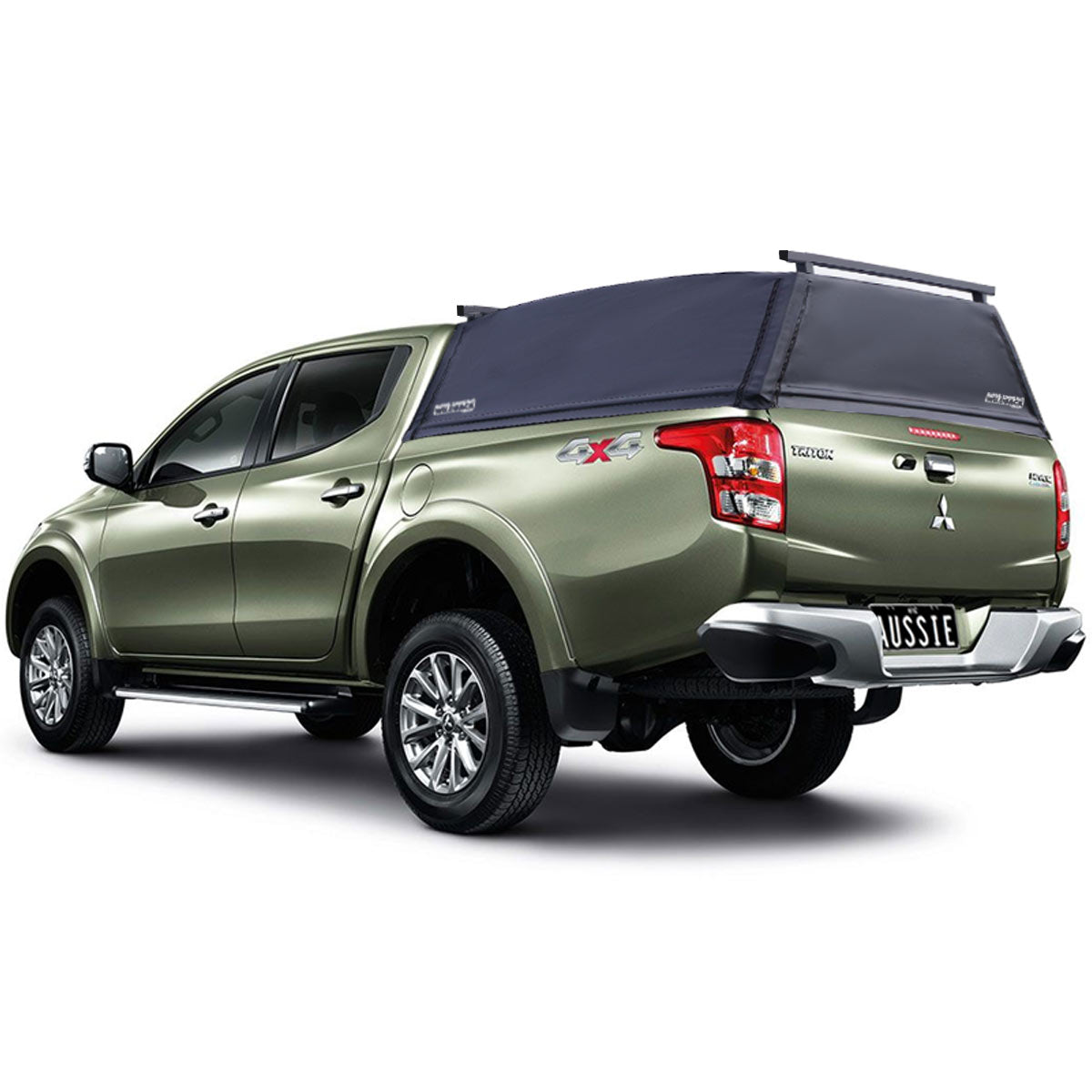 Aussie Tonneaus Wildback Soft Ute Canopy With Ladder Racks To Fit Mitsubishi Triton MQ-MR Dual Cab (July 2012 to 2020) 