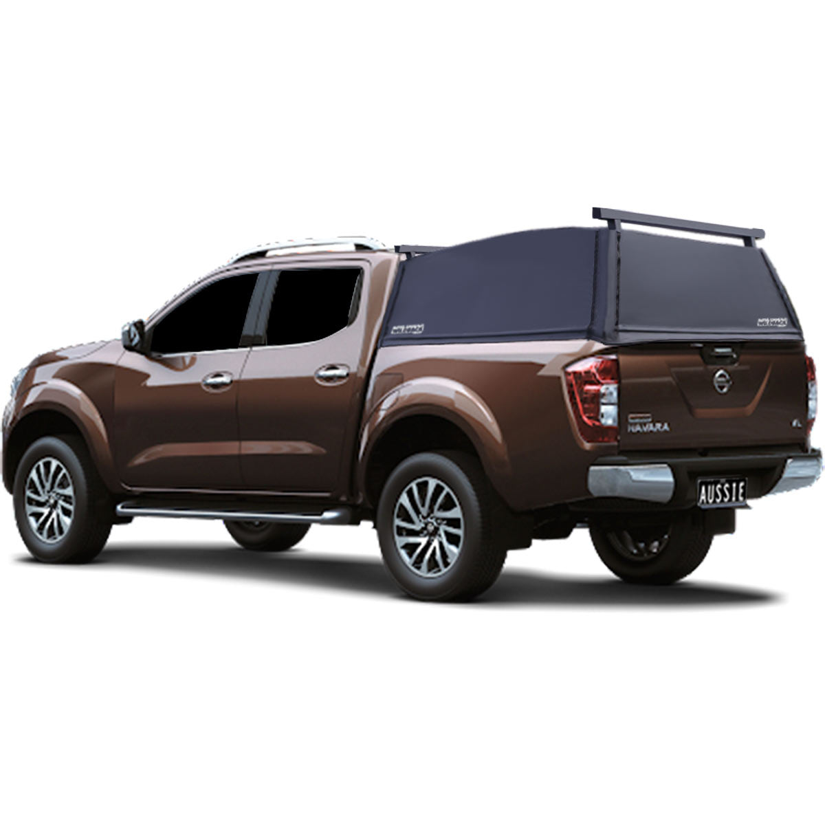 Aussie Tonneaus Wildback Soft Ute Canopy With Ladder Racks To Fit Nissan Navara NP300/D23 Dual Cab (July 2015 to February 2021) 