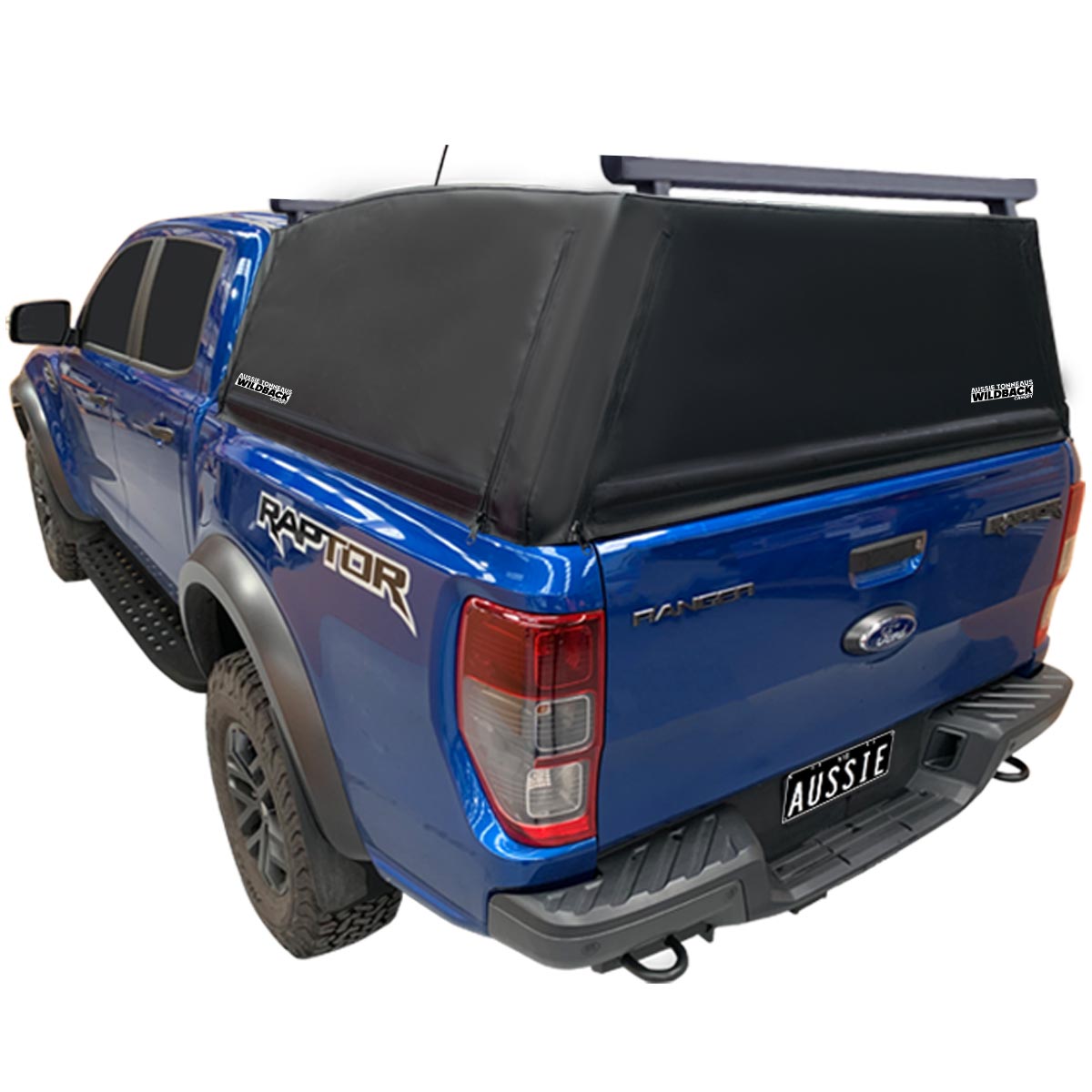 Aussie Tonneaus Wildback Soft Ute Canopy With Ladder Racks To Fit Ford Ranger PX Dual Cab (Nov 2011 - Current) 